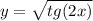y=\sqrt{tg(2x)}