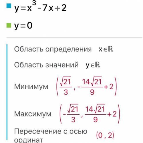 Знайти приблизне значення кореня x^3-7x+2=0