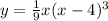 y=\frac{1}{9} x(x-4)^3