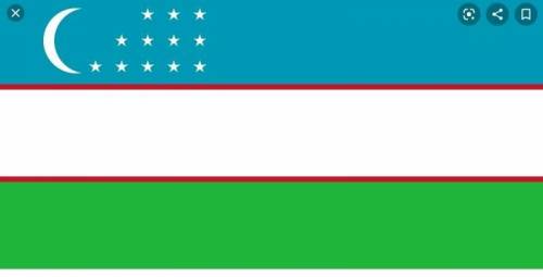 Write the descriptions of Uzbekistan flag and national emblem.​