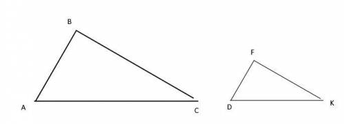 Дано треугольник ABC~ТРЕУГОЛЬНИКDFK. AB=15 см,DF=5см,FK=7см.Найти BC.