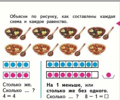 На каждом рисунке по 11 кружков раскрась каждый красным и синим