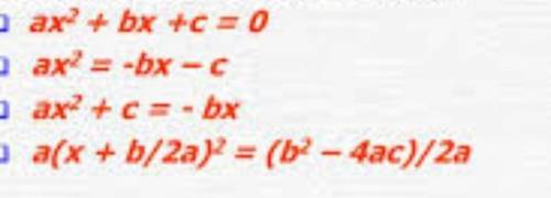 Приведите уравнение к виду ax2+bx+c=0;