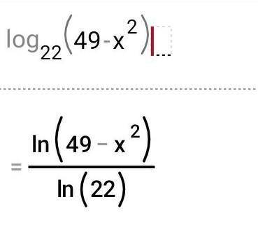 Определи при каких значениях x имеет смысл выражения log22 (49 - x²)​