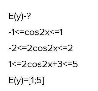 Найти множество значений функции y=2cos^2 x-1