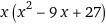 (x-3)^3+27 разложить на множители