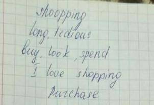 Сиквейн любое слово из темы shopping (покупки)​