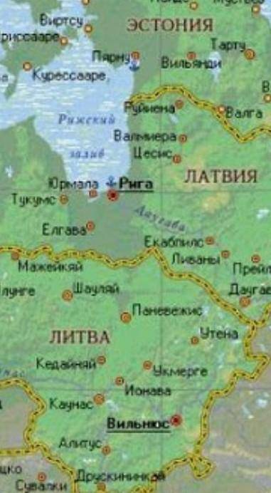 Где находится на контурных картах 10класс атлас Балтия