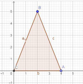 Постройте треугольник со сторонами 5 см,5см,4см
