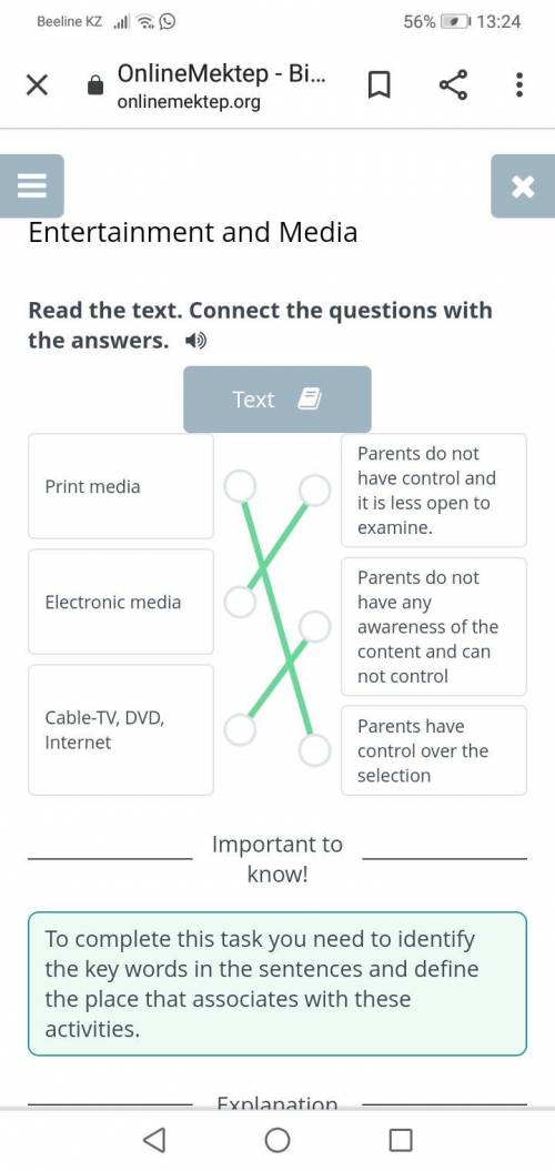 Read the text. Connect the questions with the answers. ) Teenagers and the Media. In-depth research
