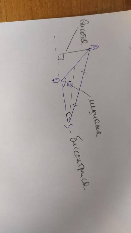 Нарисуйте треугольник ASD, который