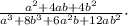 \frac{a^2 + 4ab + 4b^2}{a^3 + 8b^3 + 6a^2b + 12ab^2} \cdot