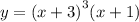 y = {(x + 3)}^{3} (x + 1)
