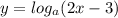 y = log_{a}(2x - 3)