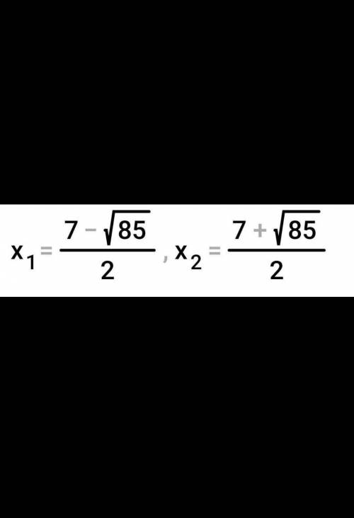 X²+7x-9=0ПОЛНОЕ РЕШЕНИЕ ЧЕРЕЗ ДИСКРИМИНАНТ​