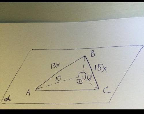 ЭТО Через сторону ВС треугольника АВС проведена плоскость, образующая с плоскостью треугольника угол