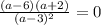 \frac{(a-6)(a+2)}{(a-3)^2} =0