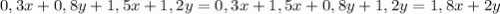 0,3x+0,8y+1,5x+1,2y=0,3x+1,5x+0,8y+1,2y=1,8x+2y