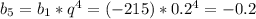 b_5 = b_1*q^4 = (-215)*0.2^4=-0.2