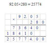 Выполните умножения: 1,278x35 3,46x150 92,05x280 160,895 выполните решение столбиком.