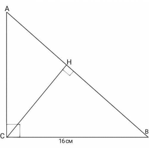 Катет прямокутного трикутника дорівнює 16 см, а гіпотенуза 20 см. Знайдіть довжину проекціїданого ка