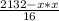 \frac{2132-x*x}{16}