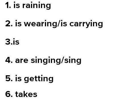 Choose the correct verb form to make the sentences in present simple or present continuous (progress