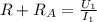 R + R_A = \frac{U_1}{I_1}