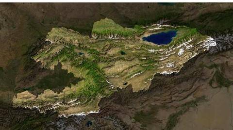 скиньте контурные карты ландшафты Кыргызстана ​