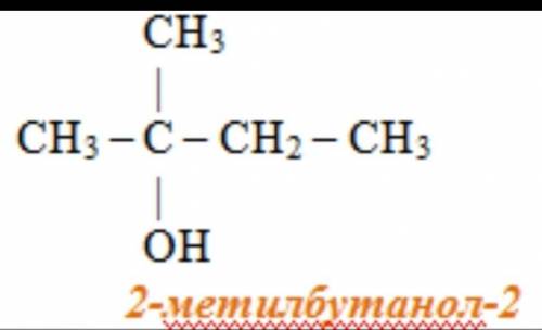 2-метил бутанол-2Структура​