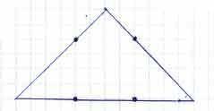 Начерти треугольник так чтобы четыре даннные точки лежали на его сторонах ​