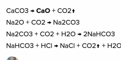Осуществить (расписать) цепочку превращений C2H6->CO2->Na2CO3->NaHCO3-> Na2CO3->CO2​
