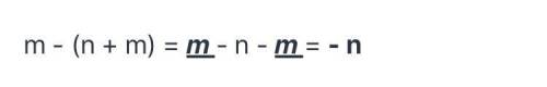 Спростить вираз m-(n+m)​