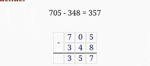 705-348 в столбик и на калькуляторе Разные ответы, почему??