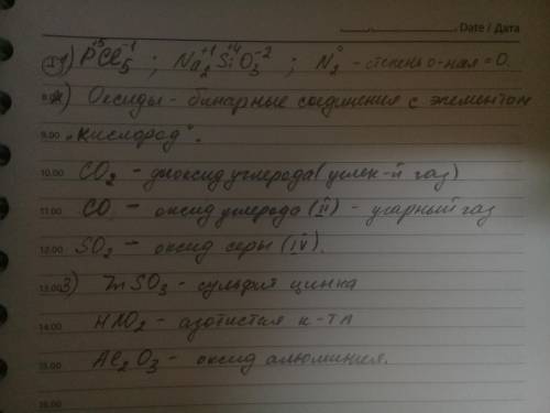 1.определите степень окисления элементов в следующих соединениях PCl5,Na2siO3, N2 2.Дайте определени