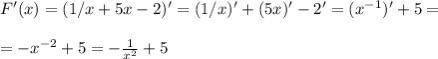 Решите f(x)=1/x+5x2-корень x​