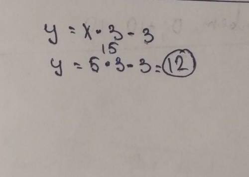 Функцію задано формолую y=x3-3 знайдіть значеня y якщо x=5​