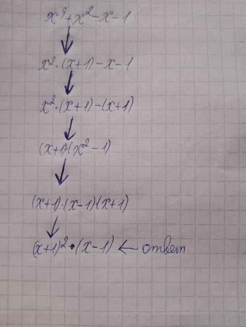 Разложте на множитель x^3+x^2-x-1​