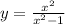 y = \frac{x {}^{2} }{x {}^{2} - 1}