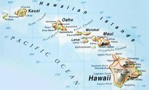 Де розташований острів гавайські в Північній Америці ​