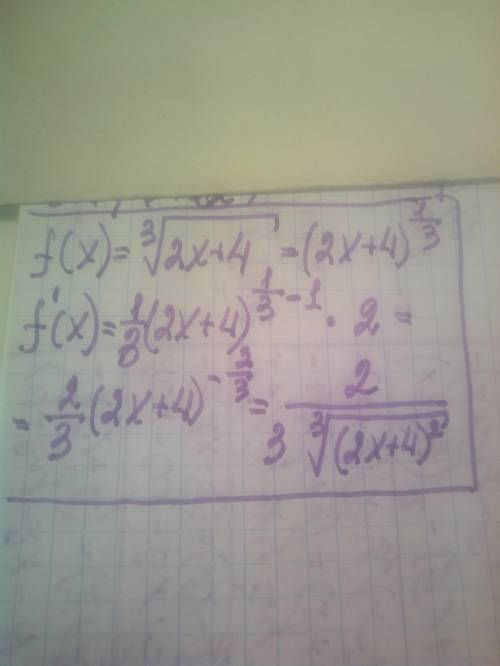 Найдите производную функции y(x)=3^√(2х+4)