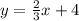 y = \frac{2}{3}x + 4