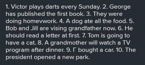 Rewrite sentences into Passive Voice 1. Victor plays darts every Sunday. 2. George has published the