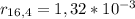 r_{16,4} =1,32*10^{-3}