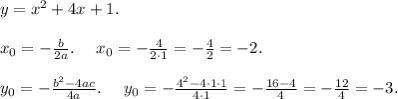 Построить график функции , используя общий алгоритм построение квадратичной функции y=x²-4x+1​