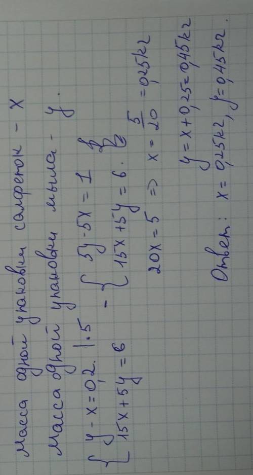 4. Решите задачу. Купили 15 упаковок салфеток и 5 упаковок мыла. Масса всей покупки составила 6 кг.