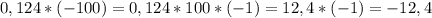 0,124*(-100)=0,124*100*(-1)=12,4*(-1)=-12,4