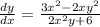 \frac{dy}{dx} = \frac{3{x}^{2} - 2x {y}^{2} }{2 {x}^{2} y + 6}
