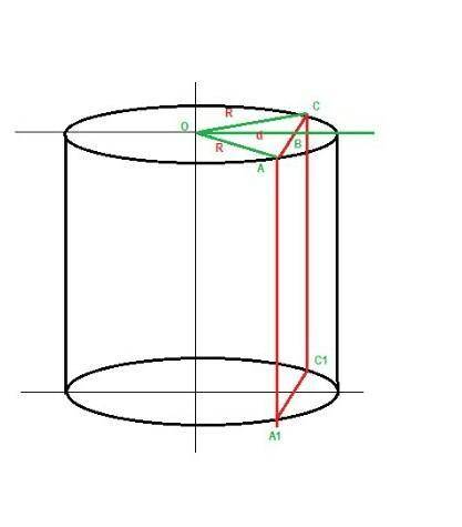 Сечение цилиндра плоскостью, параллельной его оси, отстоит от нее на 8см. Площадь этого сечения равн