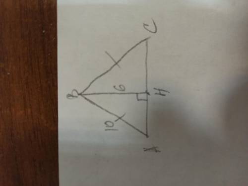 найдите площадь равнобедренного треугольника боковая сторона которого 10 а высота проведенная к осно